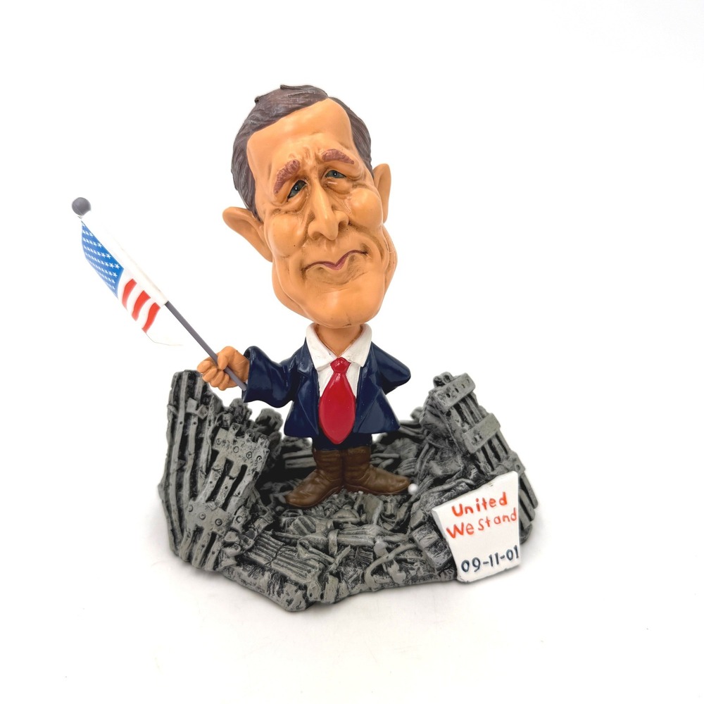 George W Bush 9/11 Bobblehead Political Pizazz United We Stand Tribute 2001